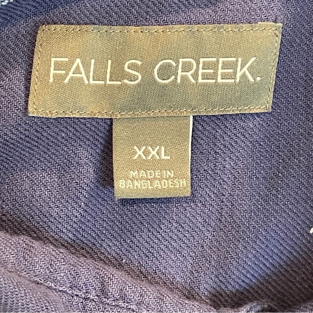 Falls Creek Men's Casual Star Print Shirt - Dark Blue XXL - Picture 6 of 7